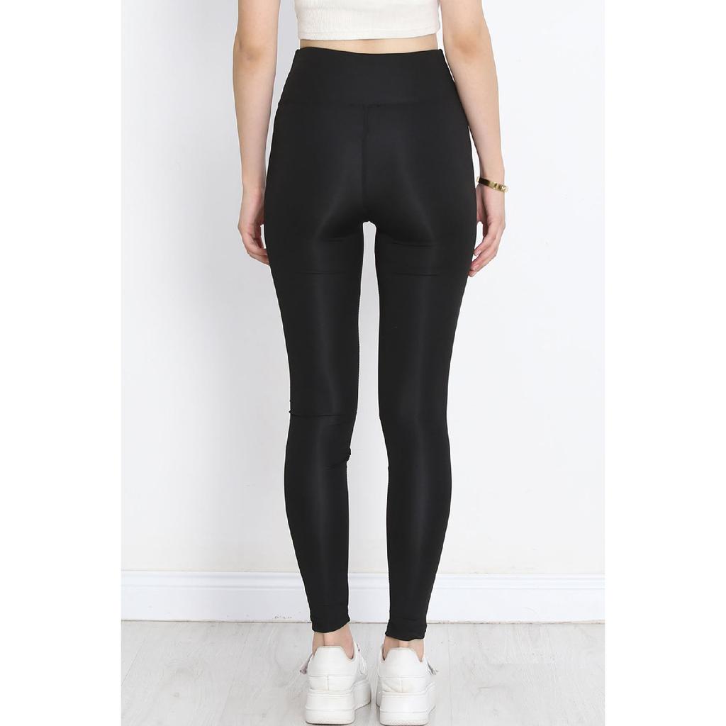 Tulle Tights With Leg Stripes Black