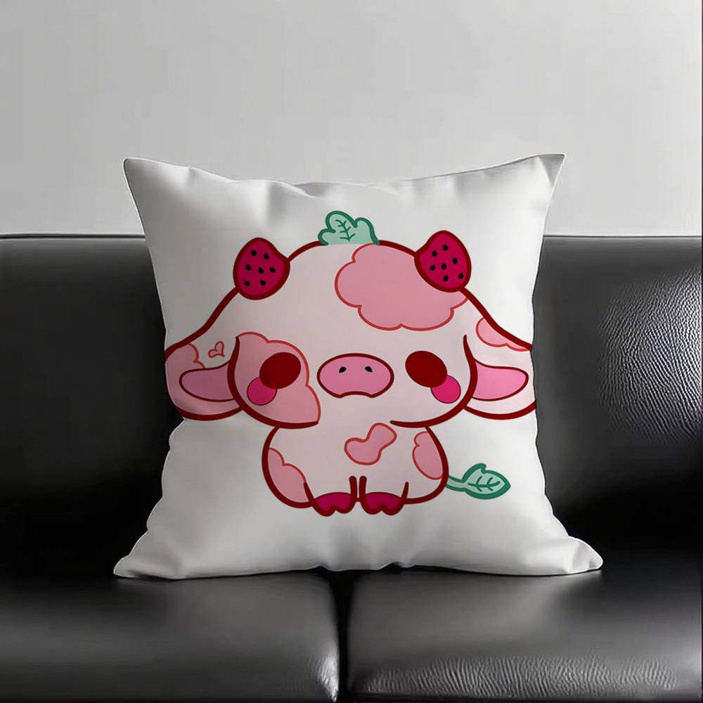 

1pc Kawaii Cute Collection Pillow Case Square Bedroom Sofa Leisure Comfort Cushion Car Living Room Home Decoration 16x16Inch