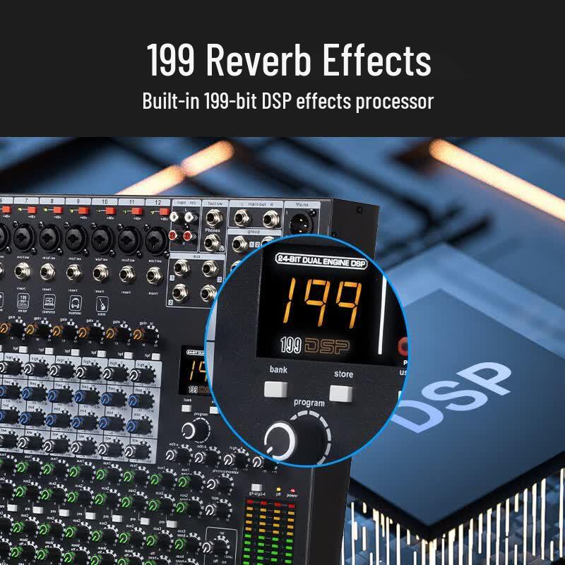 HuiDu Professional Audio Mixer Console (CN Version)