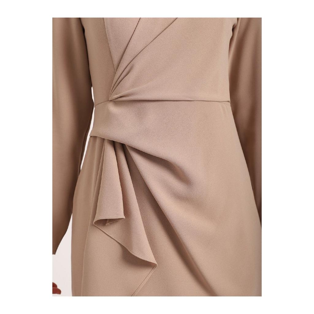 Asymmetrical Crepe Dress With Aller Front And Skirt