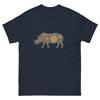 Colorful Floral Rhino T-Shirt Mens Womens Tees Top Mens Womens Graphic Animal Nature Art Tee