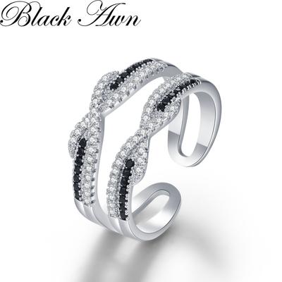 Ring Schwarz Schmuck Finger Persönlichkeit Ring Größe verstellbar
