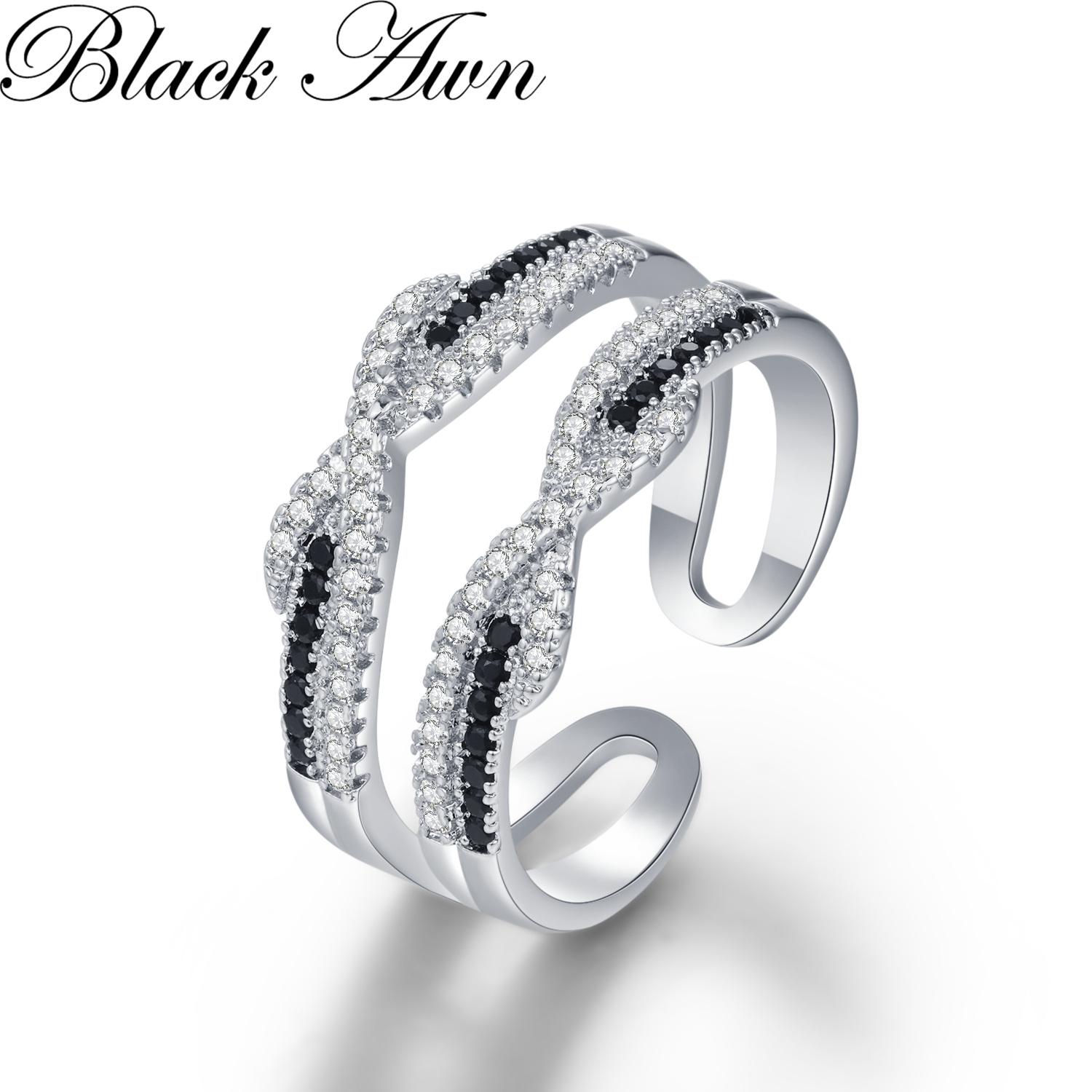 

ЧЕРНОЕ кольцо AWN, черное ювелирное кольцо на палец, индивидуальное кольцо, регулируемый размер one size