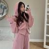 Women's   Autumn Sportswear Fashion Suit  Thin Section Hooded Sweater Casual Trousers Two-piece Suit