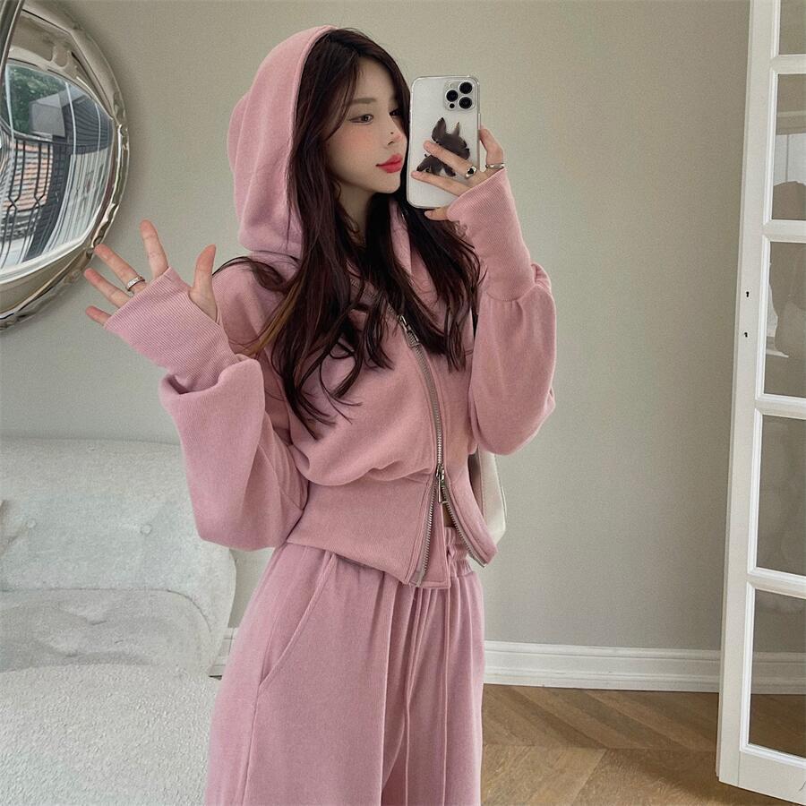 Women's Autumn Sportswear Fashion Suit Thin Section Hooded Sweater Casual Trousers Two-piece Suit