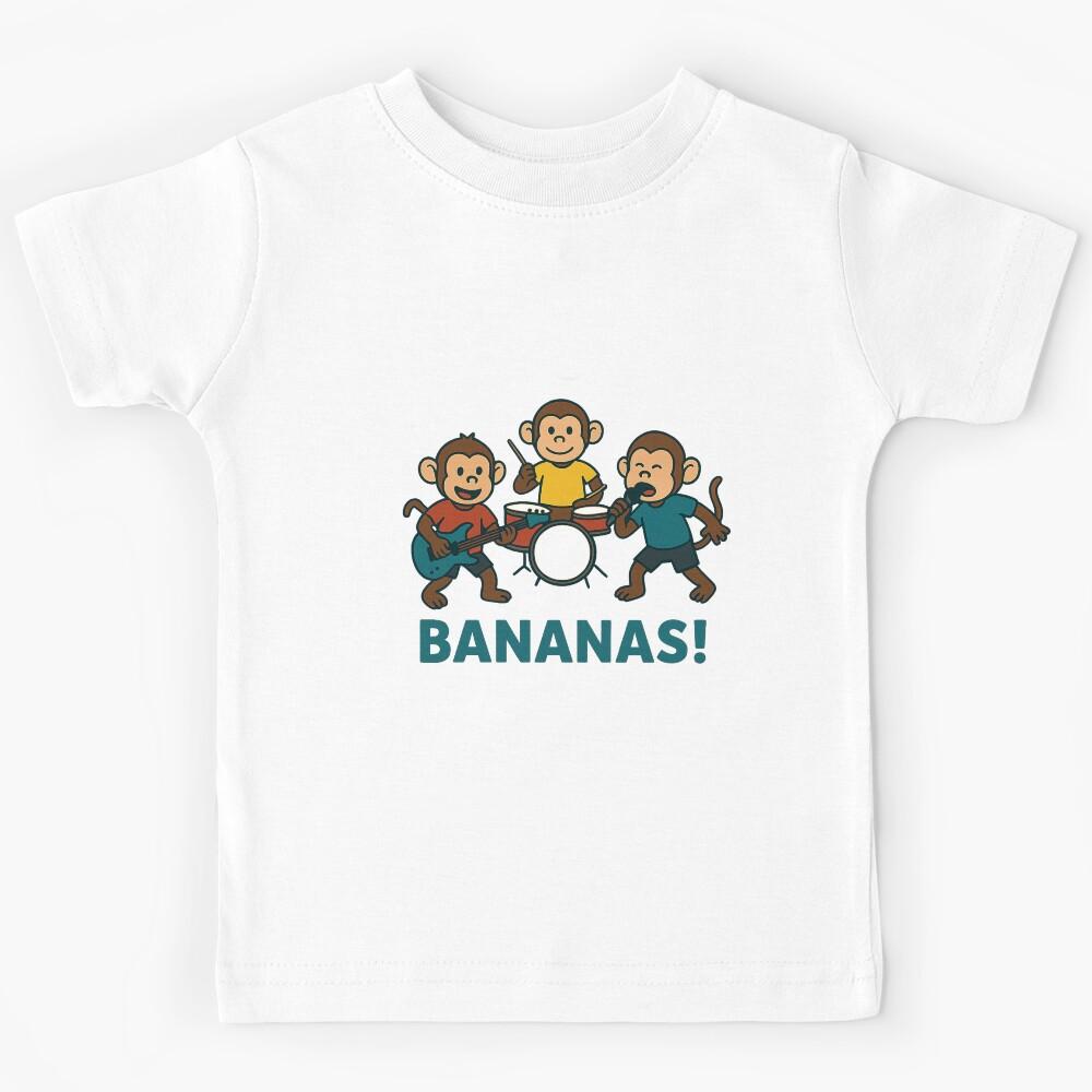 Monkey Band Bananas Kids T-Shirt 130