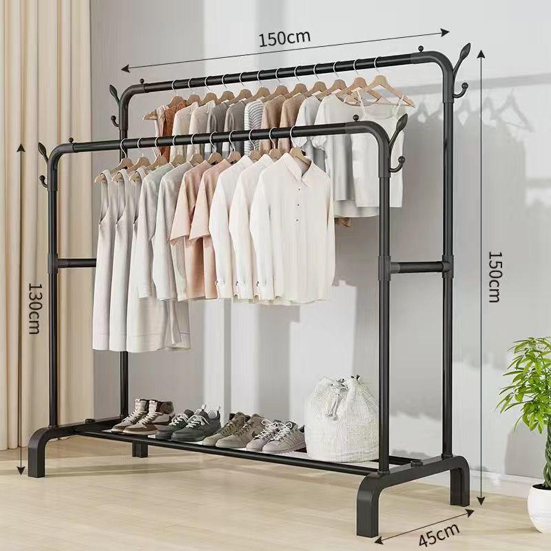 Bold Vertical Clothes Rack: Floor-Standing Drying Rod for Home or Balcony