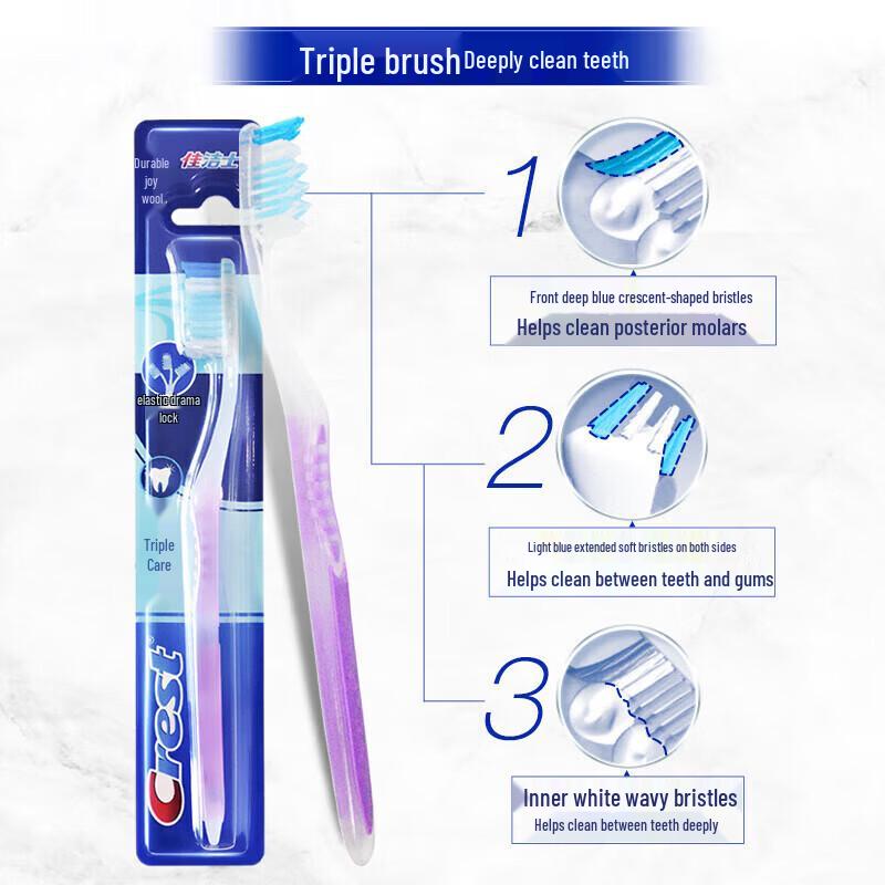 Crest Triple Care Toothbrush & 3D White Toothpaste Set