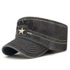 Cappello Piatto Ricamato Primavera Autunno Uomo Cappello Traspirante Berretti Militari Visiera Esercito Cappello Allenamento Cappelli Cadetto