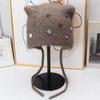 Autumn and winter cute cat ear rabbit hair ear protection knitted hat women's color button decoration warm wool hat cold-proof hat