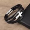 Stainless Steel Cross Bracelet Multilayer Men's Bracelet Classic Cuff Bracelet