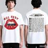 Austin City Limits Music Festival Letter Shortsleeved Shirt Comfortable and Breathable Suitable for Rave Wear Yk