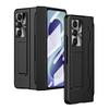Plating with Glass Film Hinge Protection Case for Samsung Galaxy Z Fold 8 Ultra 7 6 5 4 3 Fold8 5G Bracket Holder Stand Cover