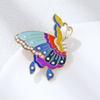 Enamel Butterfly Pearl Brooch Hanbok & Cheongsam Accessory Vintage Drop Oil Couple Pin Holiday Gift Long-lasting Color Accessory