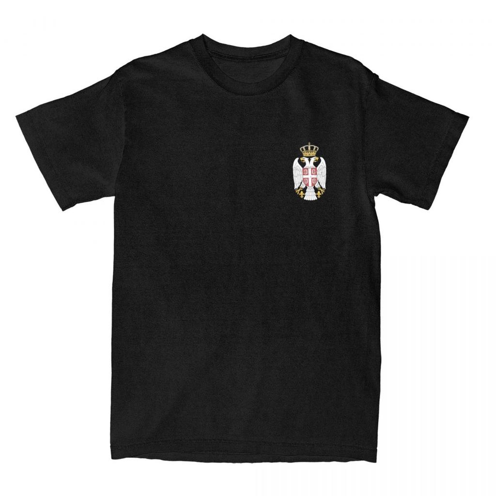 Haikyu T-Shirt Serbian Flag Symbol 100% Cotton T Shirts Fashion Tshirt for Man Summer Y2K Basic Casual Short Sleeve Tees