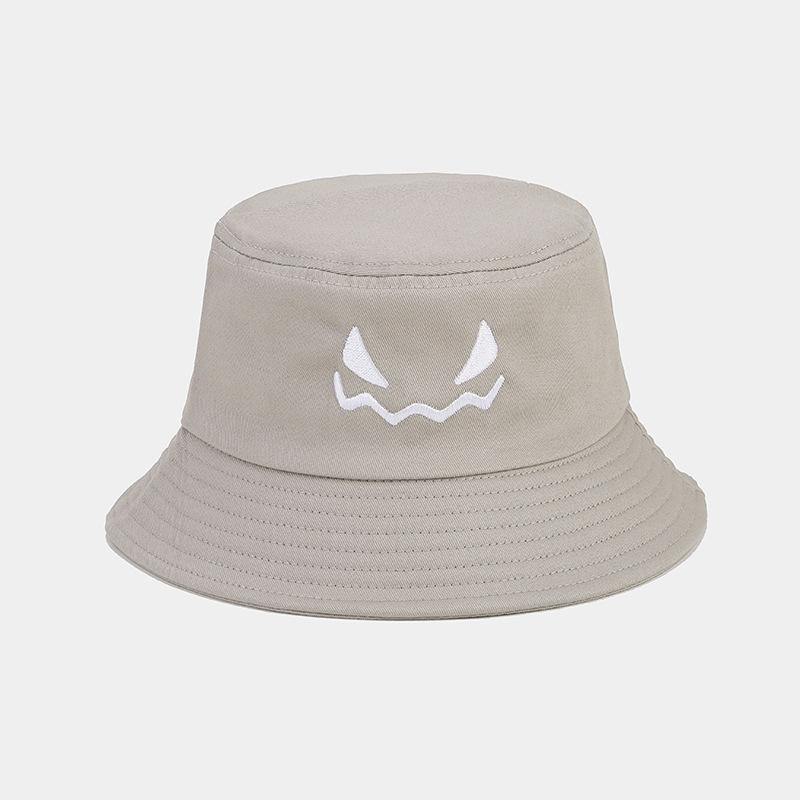 Halloween/Halloween decorative hat New grimace pumpkin embroidered bucket hat