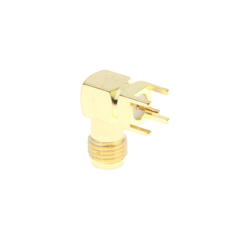 SMA KWE 90 Degree Angled SMA RF Connector Socket 4 Pin Female Interface for PCB Mounting High Frequency Use