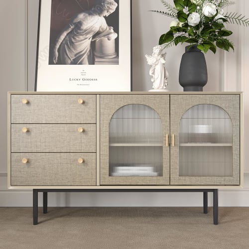 VEELIKE Wallpaper Stickers, Greige, Woven Fabric, Japanese Style, Rough Surface, 40cm Wide x 3m, Heat-Resistant, Waterproof, Peelable, Tabletop, Accen