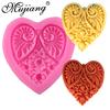 Silikonové formy Srdce Růže Krajka Svatební košíček Fondant Pomůcky na zdobení dortů Gumpaste Forma na čokoládu