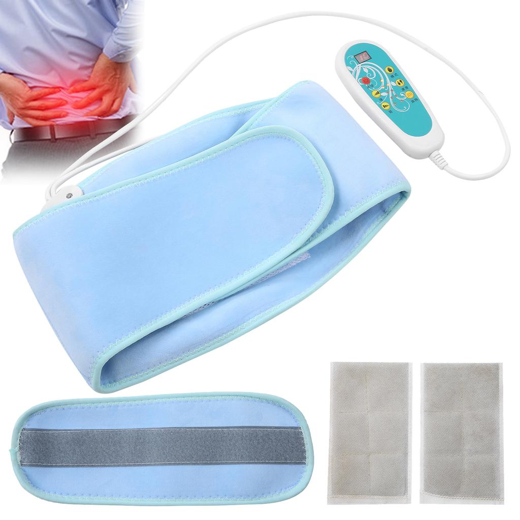 Electric Waist Heating Belt Moxibustion Vibrating Belly Massager Waist Belt 100‑240VUS Plug 100‑240V