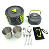 Mingchan Camping Cookware Mess Kit Portable Folding Camping Cooking Pan Pot Set for Backpacking Outdoor Hiking