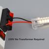 AC220V LED Pevná lišta 30/40/50cm 2835 Hliníková PCB Pevný pásek Bez ovladače vysokého napětí Kuchyňské osvětlení pod skříňku