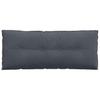 Back Cushion Dark Grey 120 X 50 Cm Cord Fabric