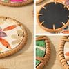 Scoici Colorate Coaster Rotund din Ratan Pad Protector pentru Masă de Dining Rezistent la Căldură Suport pentru Ceașcă Cafea Ceai Băutură Cană Suport de Masă Bucătărie