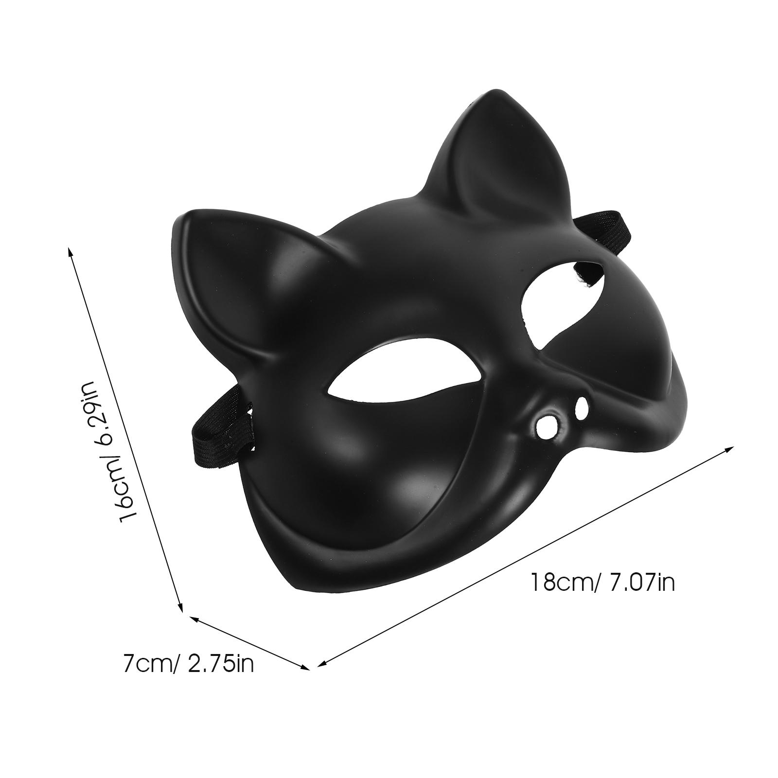 Masquerade Mask for Women Half Face Fox Cat Design DIY Craft Blank Party Mask Halloween Festival Costume Props Supplies