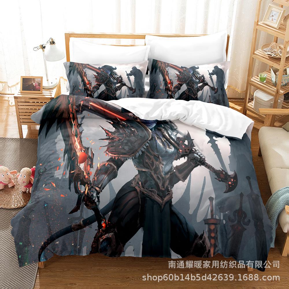 3D Digital Printing Bedding Four-Piece Set Three-Piece Set Warcraft Bed Sheet Quilt Pillow