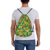 Custom Ninjas Turtles Drawstring Backpack Bags Men Women Lightweight Superhero Gym Sports Sackpack Sacks for Traveling