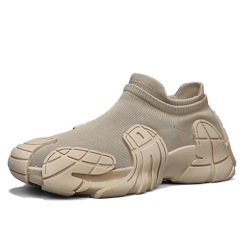 Shoes men's 2025 summer new breathable fly-woven casual sports shoes platform running socks shoes trendy shoes men's shoes