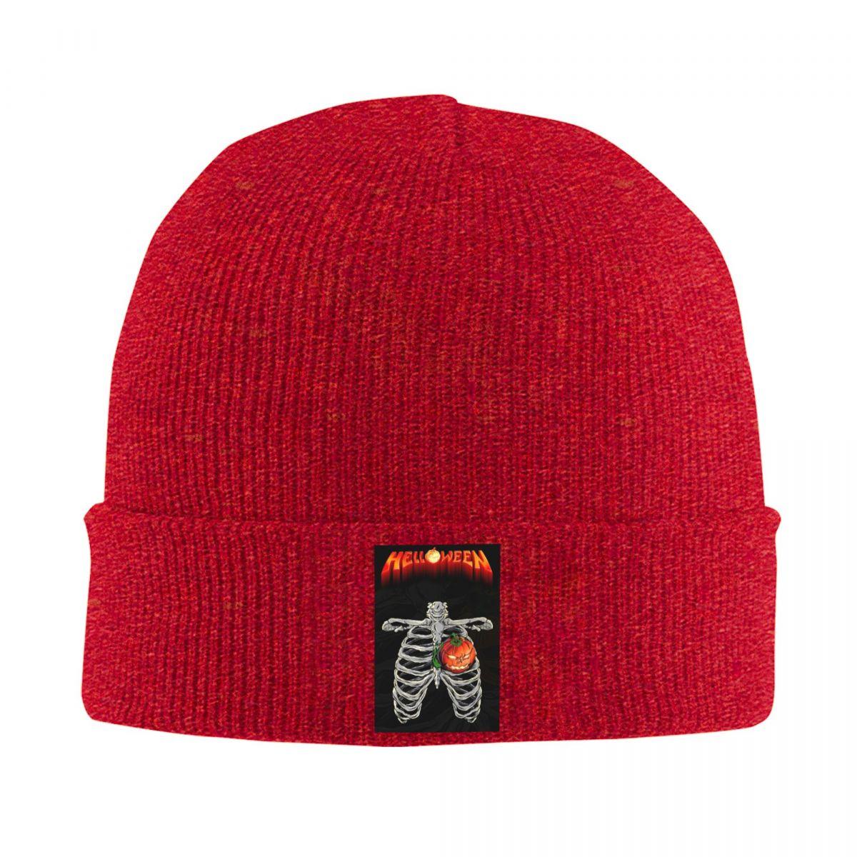 

Helloween Rock Band Warm Knitted Cap Fashion Bonnet Hat Autumn Winter Outdoor Beanies Hats for Men Women Adult One Size