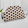 Knitted bag, striped clutch bag, women's flying woven clouds, versatile temperament, portable cosmetic bag, large capacity