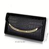 Patent Leather Clutch Bag Large Capacity Crocodile Pattern Bag Clutch Bag