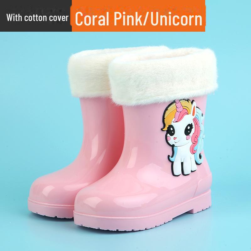 Kinder-Regenstiefel mit Cartoon-Motiv, rutschfest, wasserdicht, Gummi, für Jungen und Mädchen