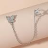 Lovely Butterfly Rhinestone Tassel Stud Earrings for Women - Trendy Minimalist Design
