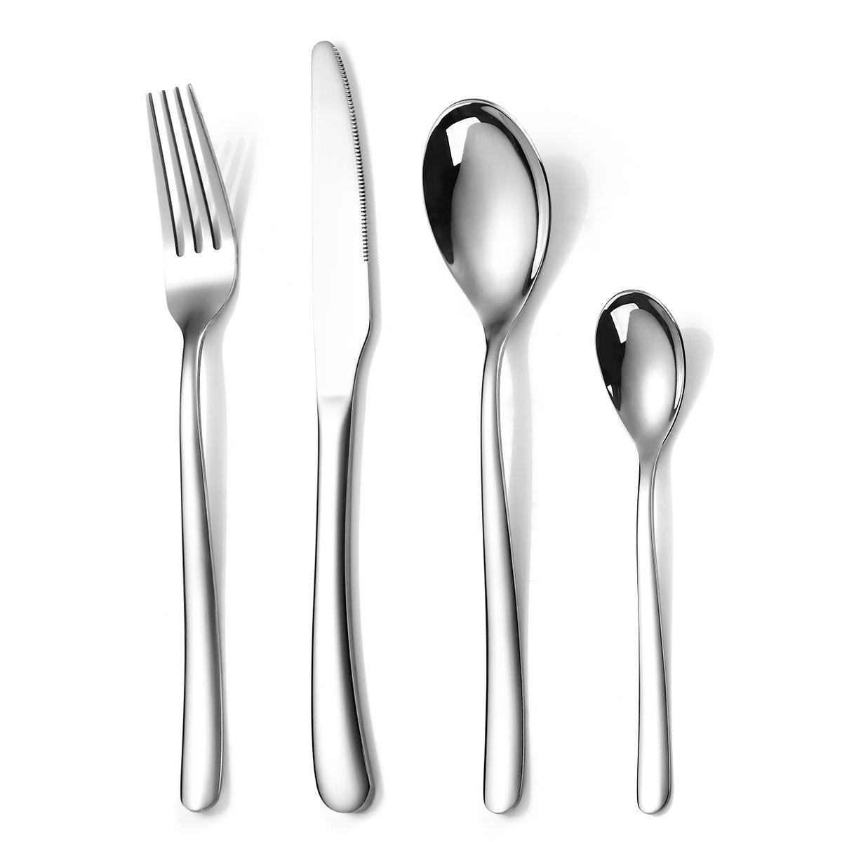 

Color Stainless Steel Tableware Set Household Gold French Western Food Creative Knife and Fork Spoon Coffee Dessert Spoon 2026