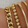4Pcs/Set Women Layering Bracelets Adjustable Bangle Cuff Bracelets Beaded Bracelet Stackable Wrist Jewelry for Date Party Street Fashion