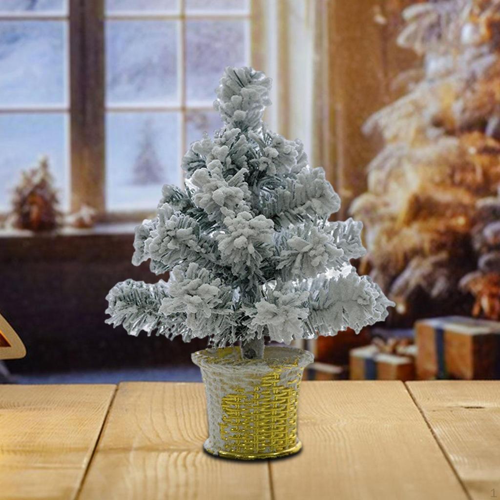 Small Artificial Christmas Tree Xmas Tabletop Ornament for Gardens, Weddings Accessory Holiday Party
