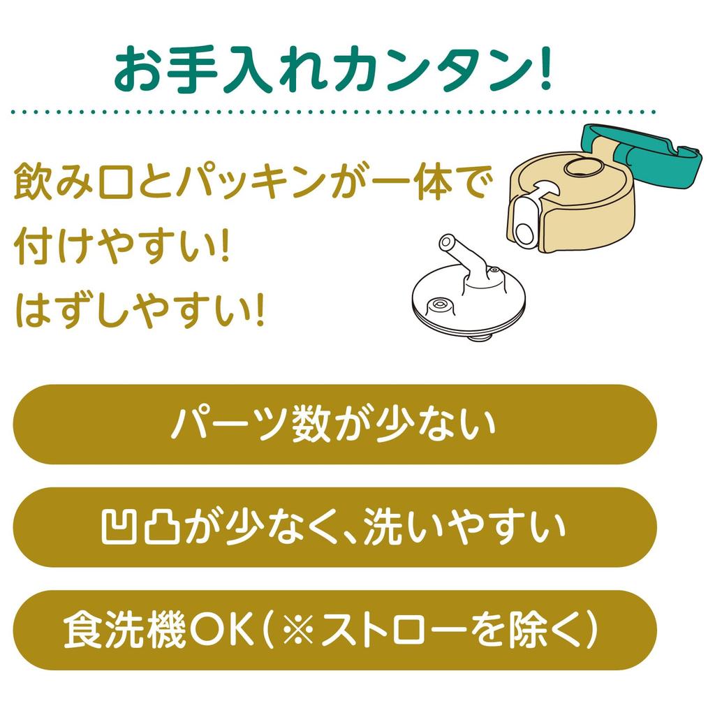 Thermos Water Bottle,Vacuum Insulated Straw Bottle,410ml,Green Yellow,Goingand School,Cold Storage Only FJV-400FDS G-Y