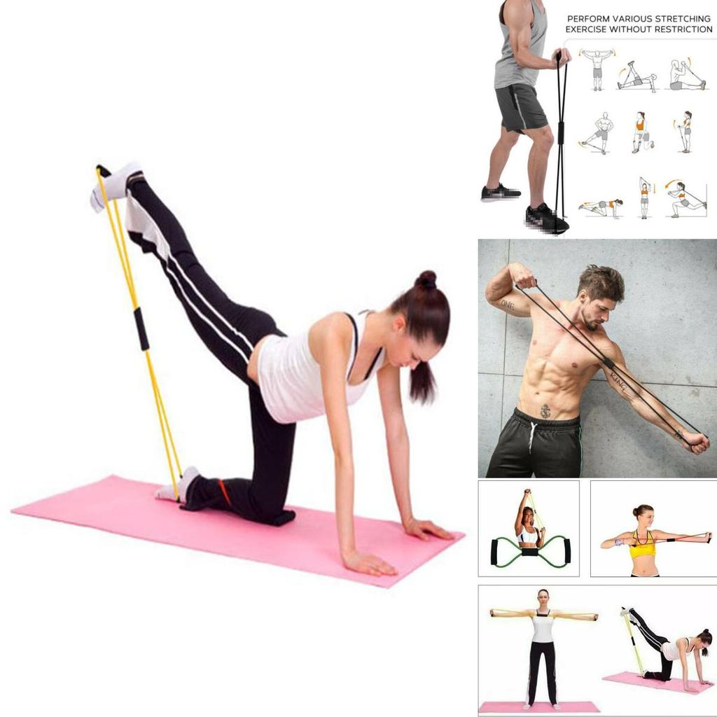 Versatile 8-shape Tube Resistance Band With Durable Tpe Tube For Effective Workouts