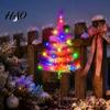 Festival Atmosphere Courtyard Lighting Solar Christmas Tree Garden Stake Lights, Outdoor IP65 Waterproof Crooked Lamp with Colorful Light for