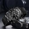 BY BENYAR Laikrodis Chronograph Analog Quartz Movement Stilingas sportinio dizaino laikrodis 30 m vandeniui atsparus elegantiškas dienos šviesos kvarcinis judesys, vyriškas tėvas