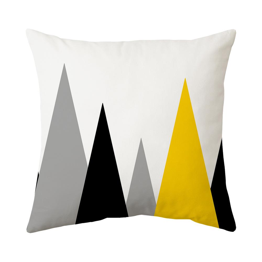 New Yellow Peach Skin Print Pillow Nordic Fresh Living Room Sofa Pillow Cover