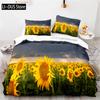 Nature Theme Sunflower Duvet Cover Microfiber Tropical Floral Comforter Cover Yellow Blossom Bedding For Kids Adults Bedroom