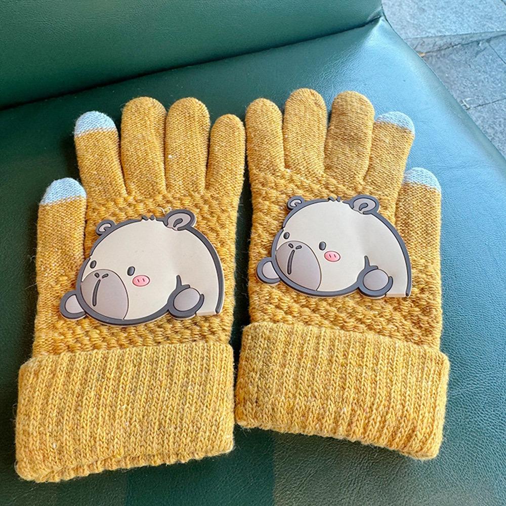 Cold Protection Gloves Warm Knit Mittens Cute Driving Glove Autumn Winter