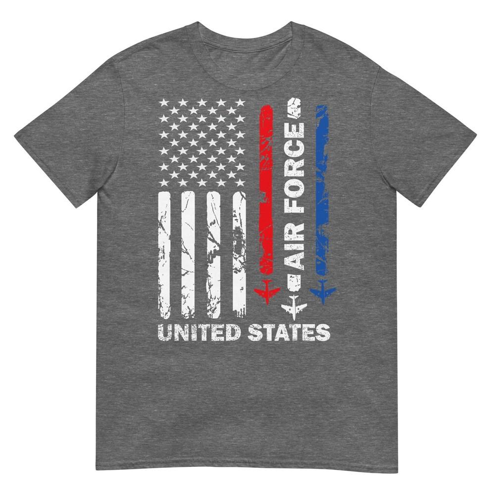 United States Air Force American Vintage Usa Flag Patriotic Tshirt