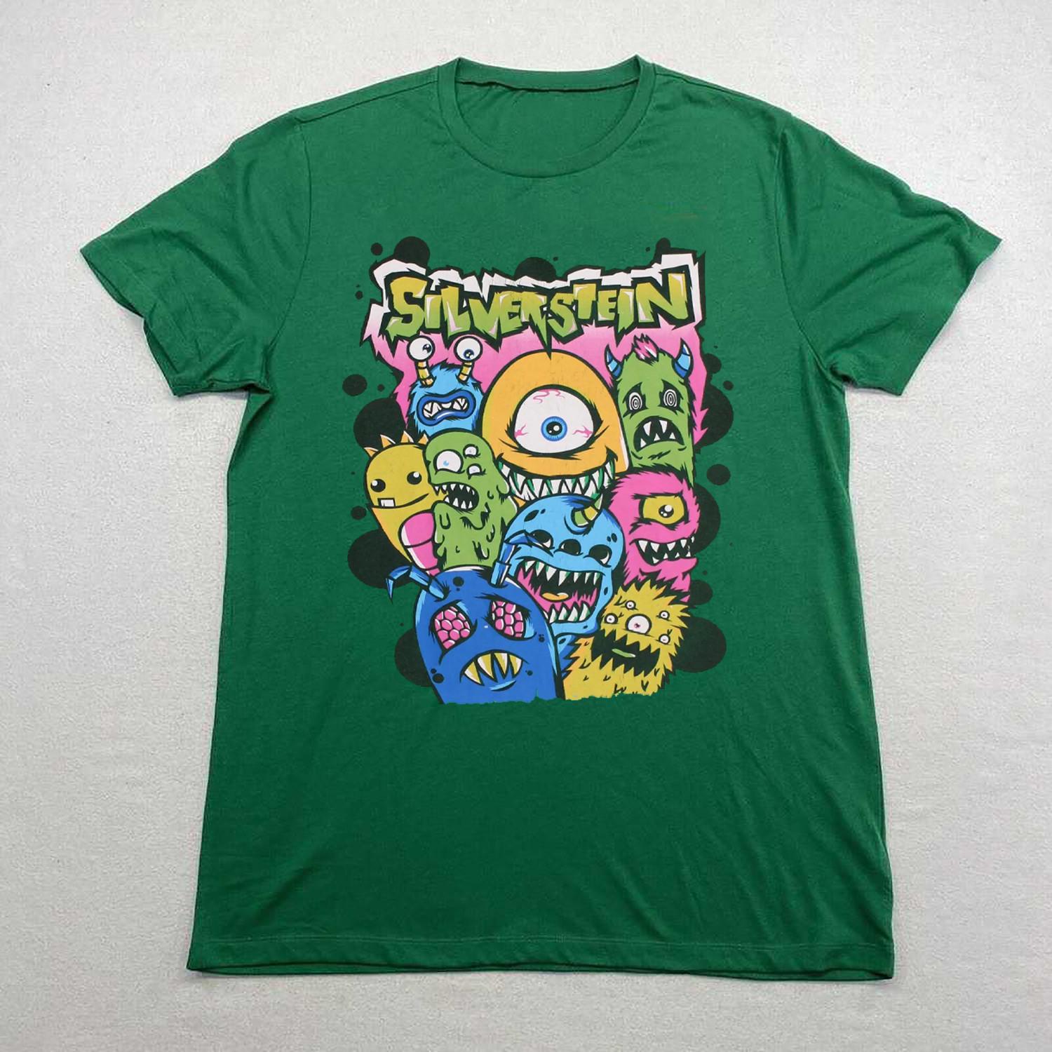 Collection Silverstein Monster Band Band Gift For Fan Green All Size Shirt AR202 L