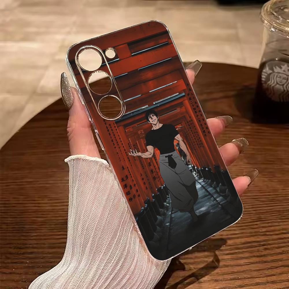 

Charismatic villain-Fushiguro Toji Clear Phone Case for Samsung Galaxy A71, A70, A52, A51, A40, A30 Samsung a40
